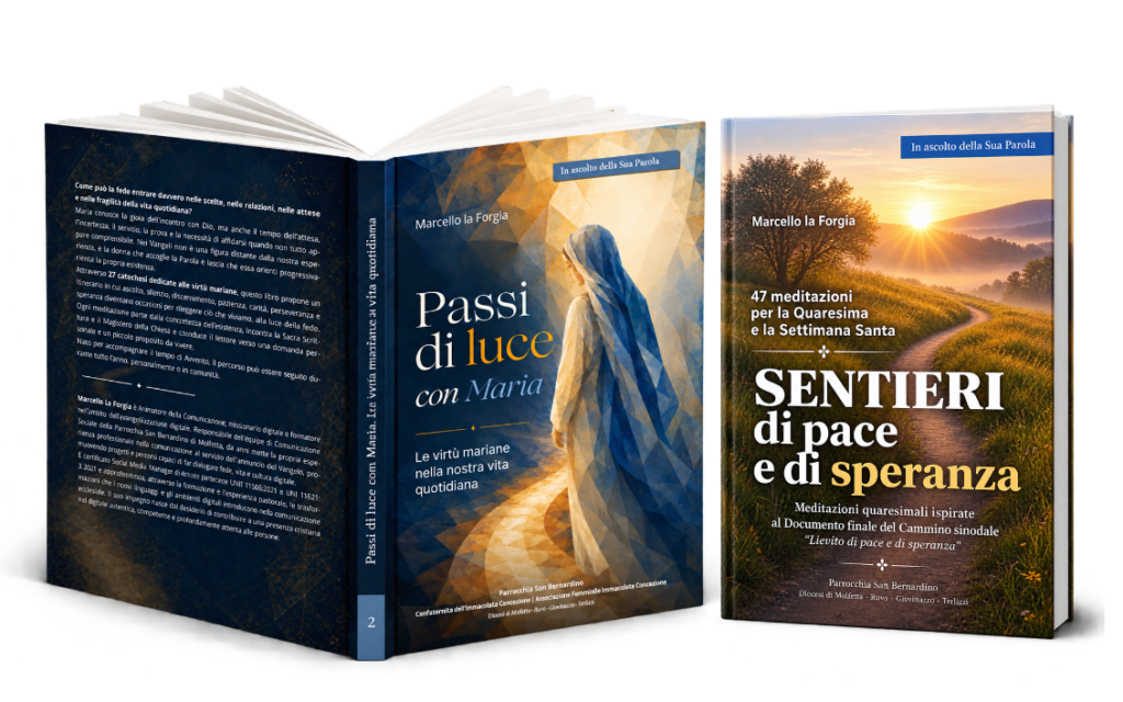 parrocchia san bernardino molfetta - collana editoriale in ascolto della sua parola -libro SENTIERI DI PACE E DI SPERANZA + PASSI DI LUCE CON MARIA 2026