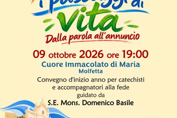 parrocchia san bernardino molfetta - convegno pastorale diocesano di inizio anno catechistico catechismo educazione alla fede 2026